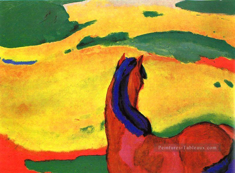 Marc cheval dans un paysage Expressionisme Peintures à l'huile